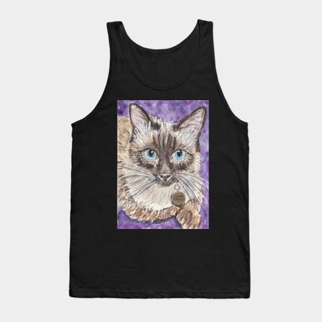 Sadie Siamese cat Tank Top by SamsArtworks